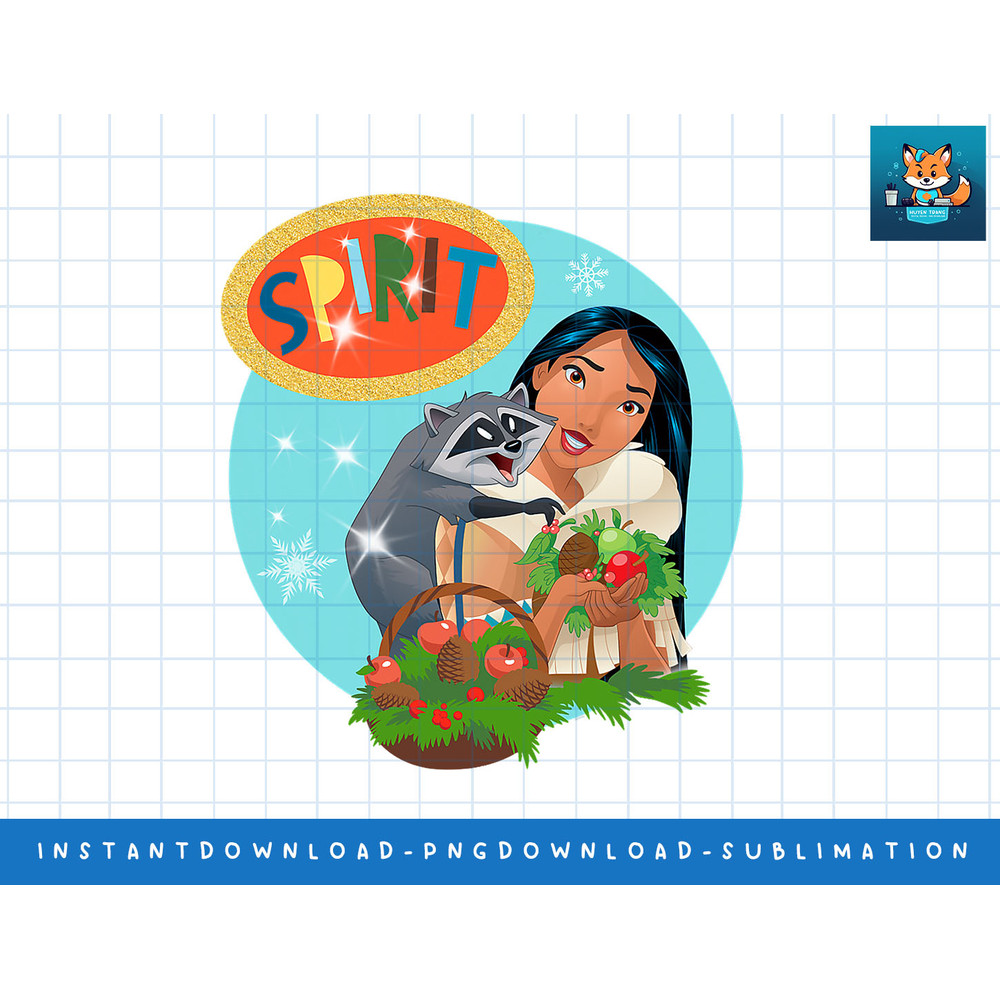 Disney Princess Pocahontas & Meeko Holiday png, sublimate, digital print.jpg