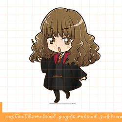 kids harry potter hermione granger anime style portrait png, sublimate, digital download