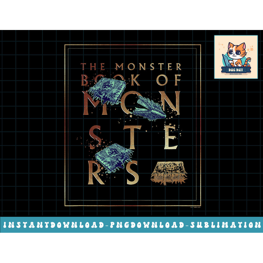 Harry Potter Deathly Hallows 2 The Monster Book Poster png, sublimate, digital download.jpg