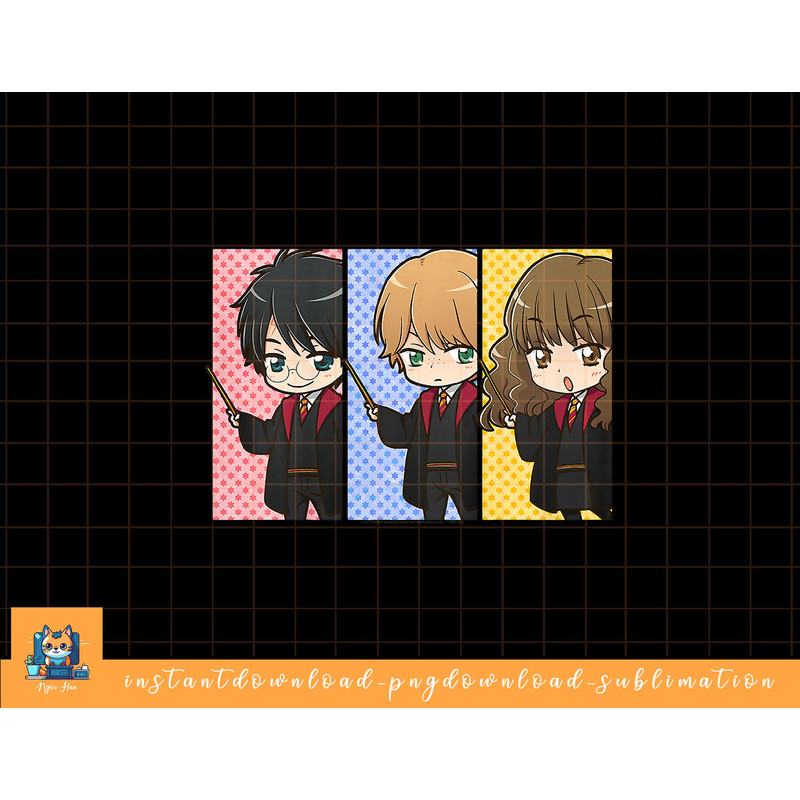 Kids Harry Potter Hermione Granger Ron Weasley Anime Panel png, sublimate, digital download.jpg