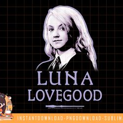 kids harry potter luna lovegood portrait png, sublimate, digital download