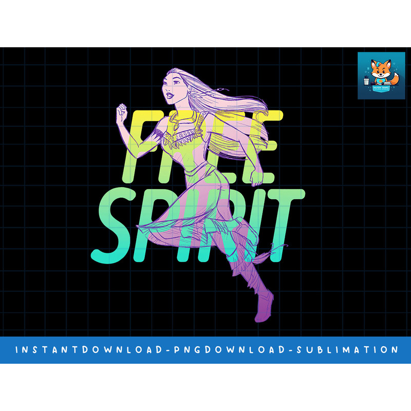 Disney Princess Pocahontas Free Spirit Gradient png, sublimate, digital print.jpg