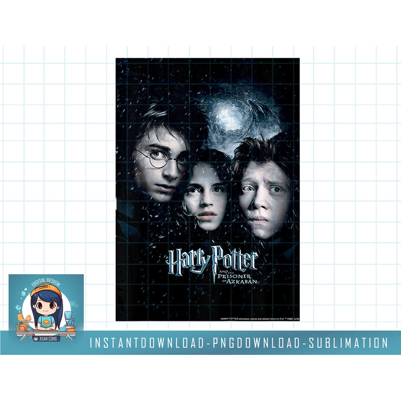 Kids Harry Potter Prisoner Of Azkaban Harry Ron Hermione Poster png, sublimate, digital download.jpg