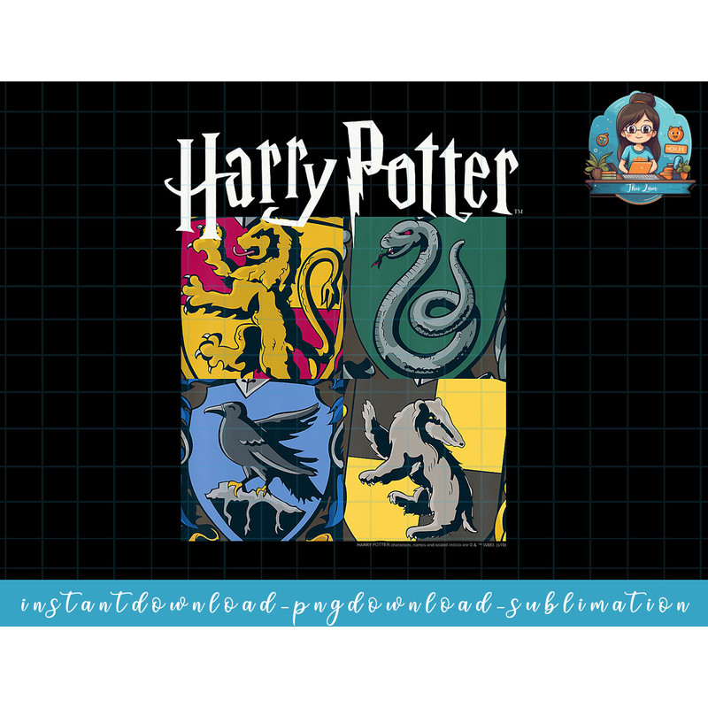 Kids Harry Potter House Crest Panels png, sublimate, digital download.jpg