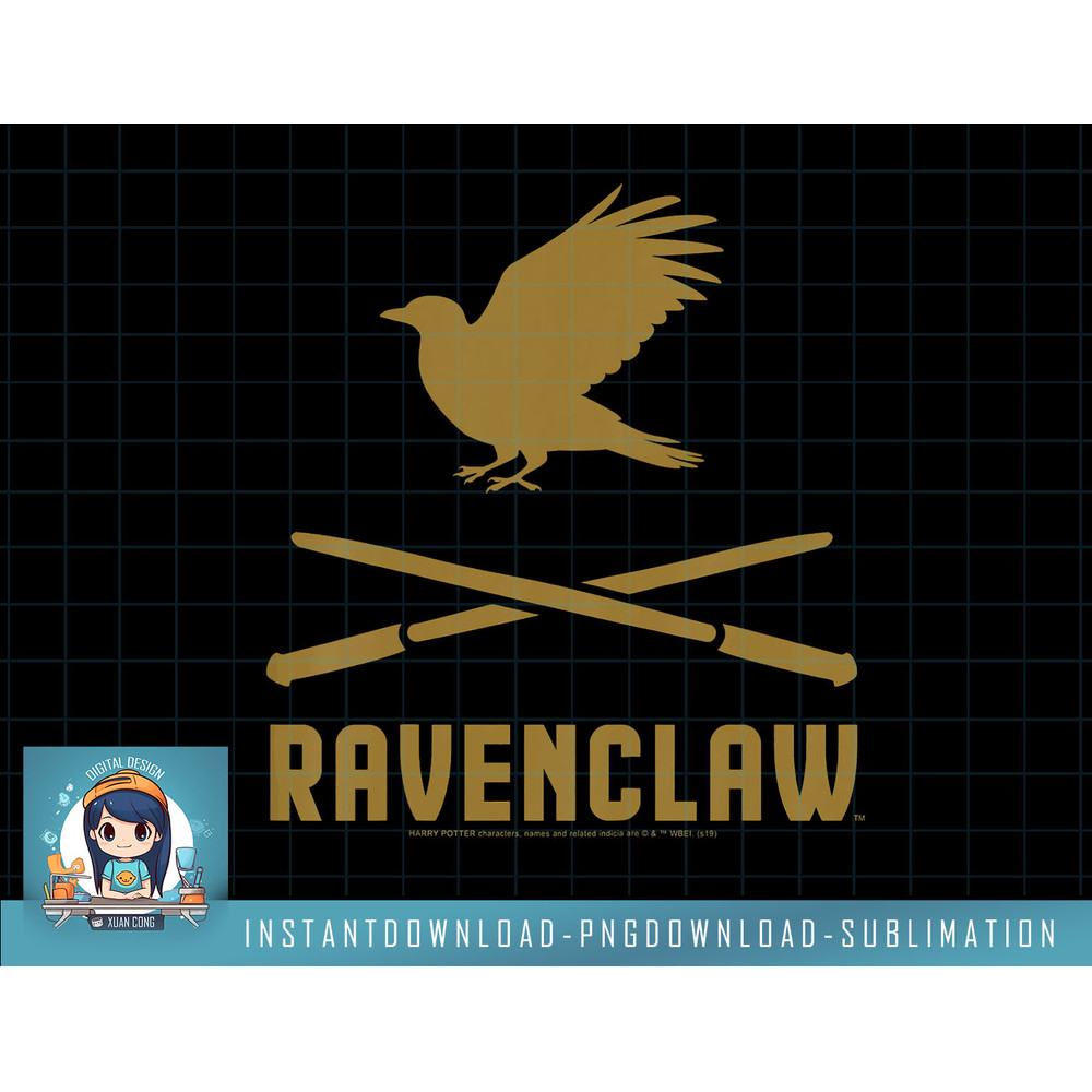 Kids Harry Potter Ravenclaw Crossed Wands Logo png, sublimate, digital download.jpg