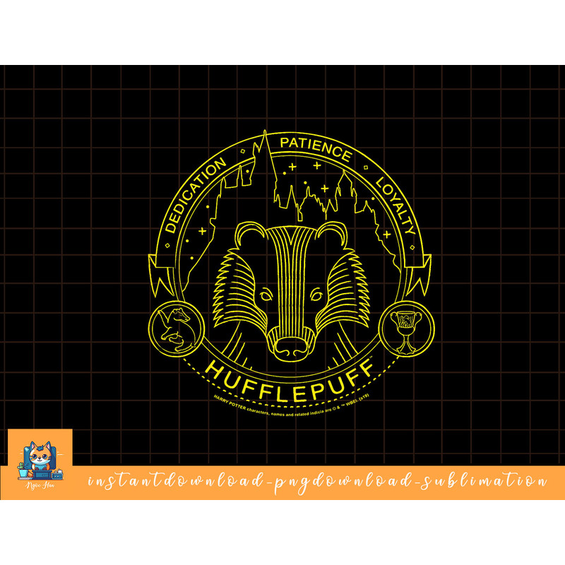 Kids Harry Potter Hufflepuff Symbol Line Art png, sublimate, digital download.jpg