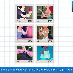 disney princess polaroid photo grid png, sublimate, digital print