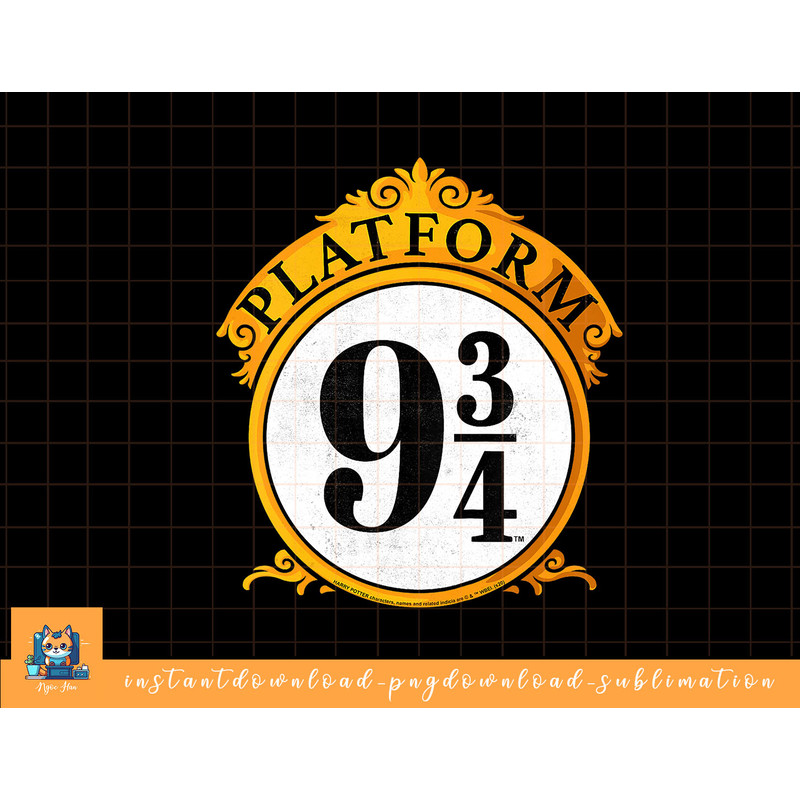 Kids Harry Potter Platform 9 &34 Sign png, sublimate, digital download.jpg