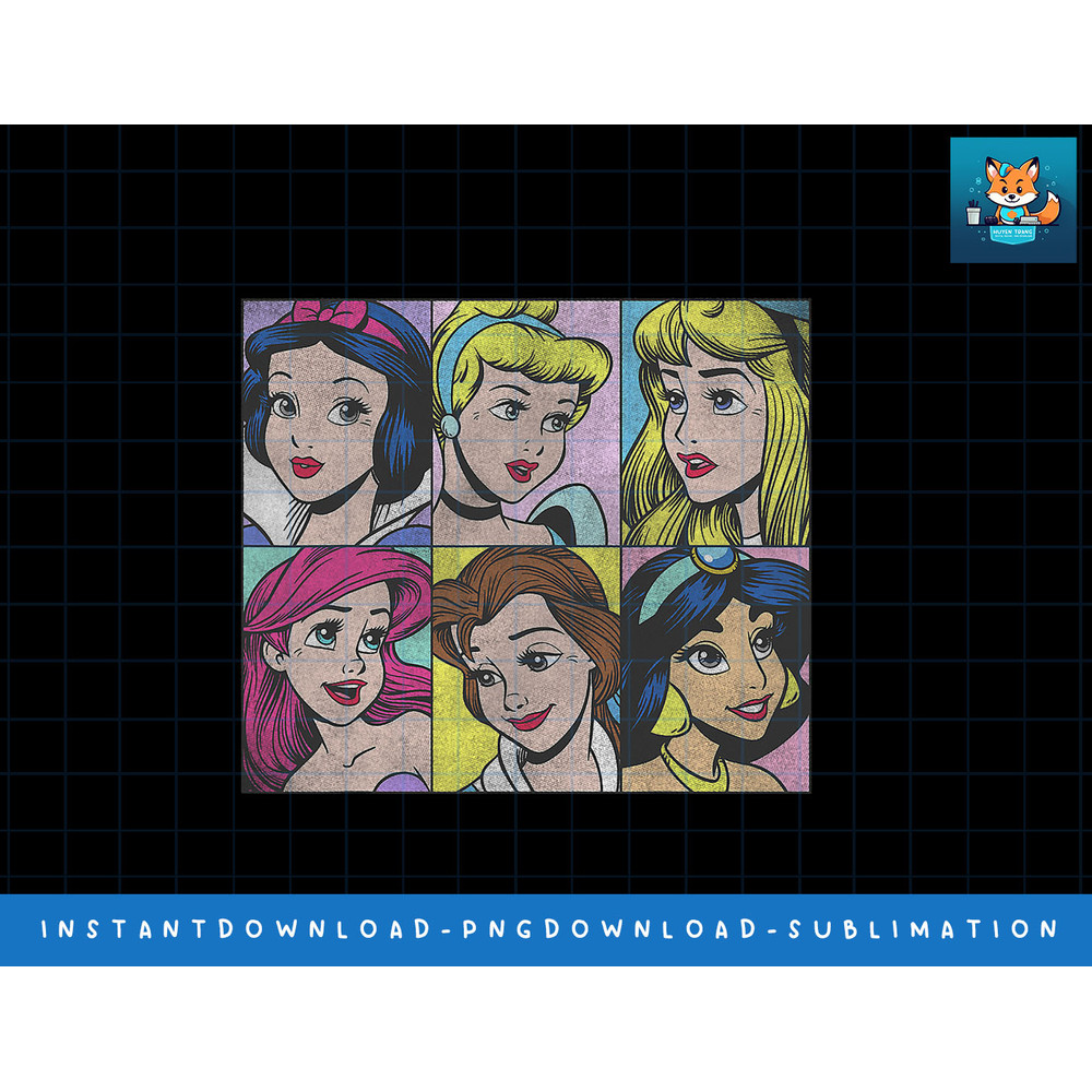 Disney Princess Pop Art Portraits Box Up png, sublimate, digital print.jpg