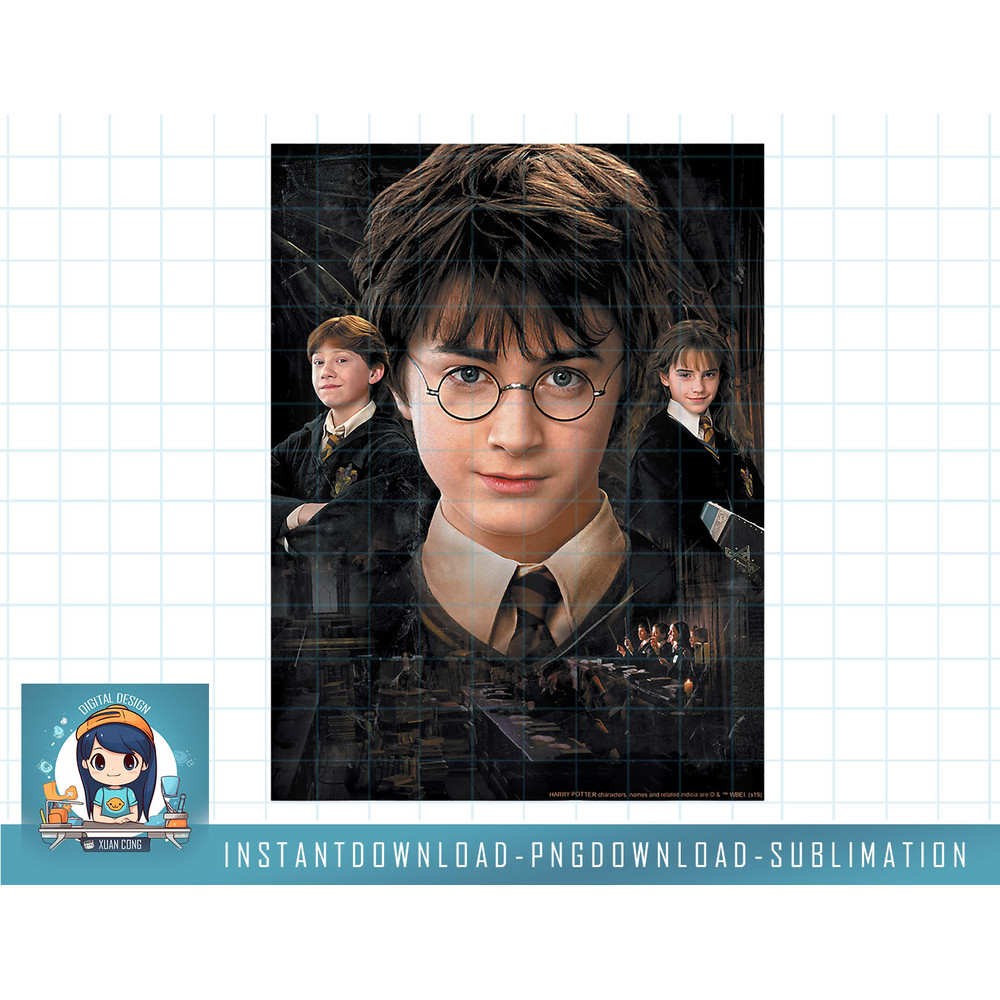 Kids Harry Potter Ron And Hermione Classroom Portrait png, sublimate, digital download.jpg
