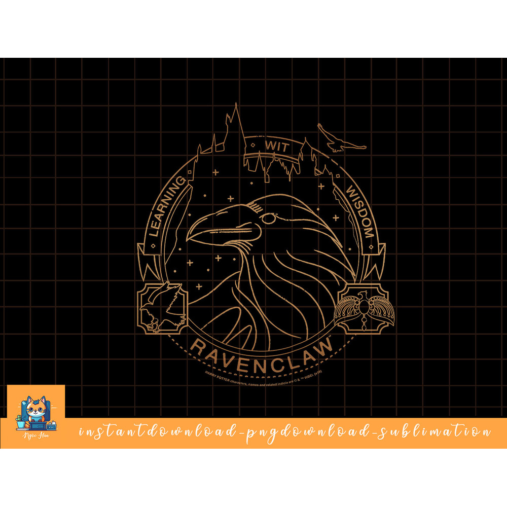 Kids Harry Potter Ravenclaw Line Art Logo png, sublimate, digital download.jpg