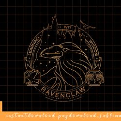 kids harry potter ravenclaw line art logo png, sublimate, digital download