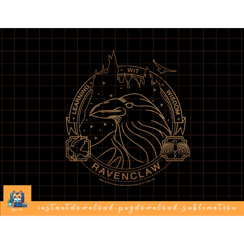 Kids Harry Potter Ravenclaw Line Art Logo png, sublimate, digital download.jpg