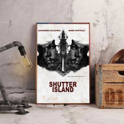 movie poster, shutter island poster, shutter island wall art, movie wall art, movie decoration, movie decoration