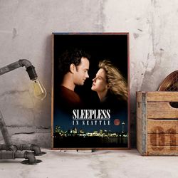 sleepless in seattle poster, sleepless in seattle wall art, movie poster, movie wall art, movie decoration