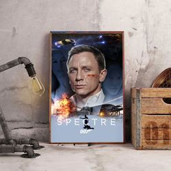 spectre poster, spectre home decor, spectre wall art, movie poster, movie decoration, movie wall art