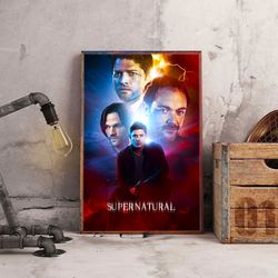 movie poster, supernatural wall art, movie decoration, movie wall art, supernatural home decor, supernatural poster