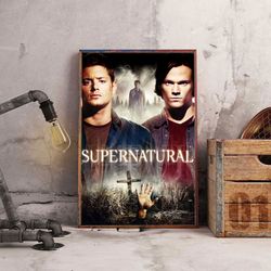 movie poster, supernatural poster, movie decoration, movie wall art, supernatural home decor, supernatural wall art