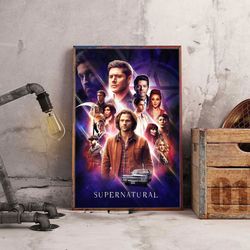 movie poster, supernatural poster, supernatural wall art, movie decoration, supernatural home decor, movie wall art