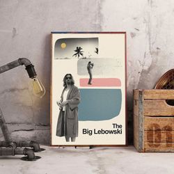 the big lebowski wall art, the big lebowski poster, movie poster, movie decoration, movie home decor