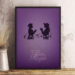 the color purple poster, the color purple wall art, movie poster, movie decoration, movie home decor