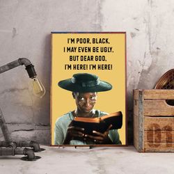 the color purple wall art, the color purple poster, movie decoration, movie home decor, movie poster