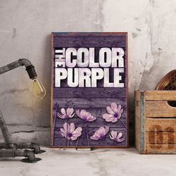 movie poster, the color purple poster, the color purple wall art, movie decoration, movie home decor