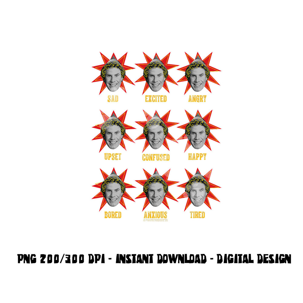 Elf Buddy s Faces png, sublimation .jpg