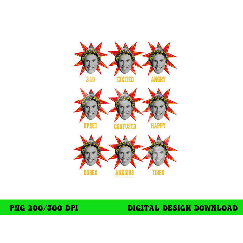 Elf Buddy s Faces  png, sublimation .jpg