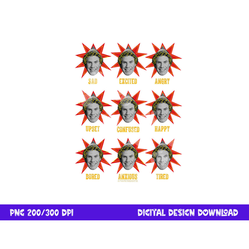 Elf Buddy s Faces png, sublimation .jpg