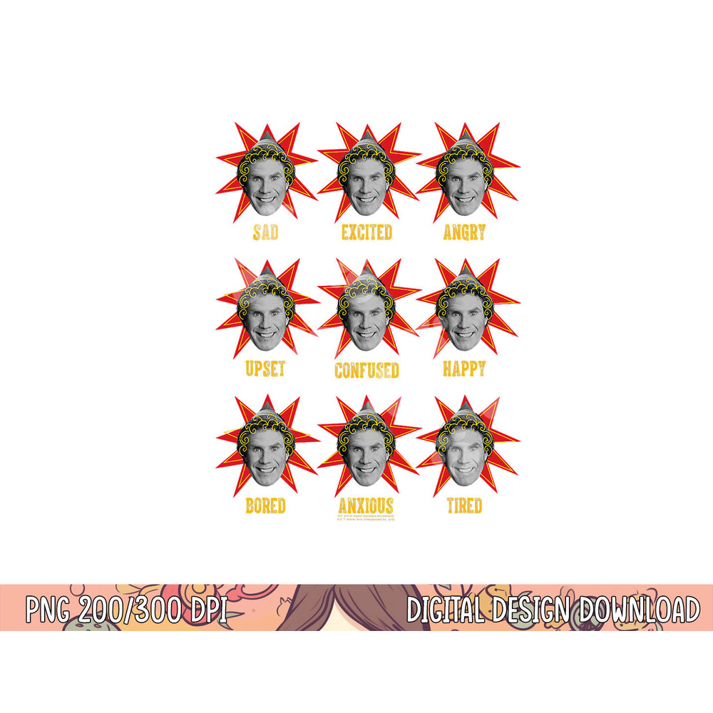 Elf Buddy s Faces png, sublimation .jpg