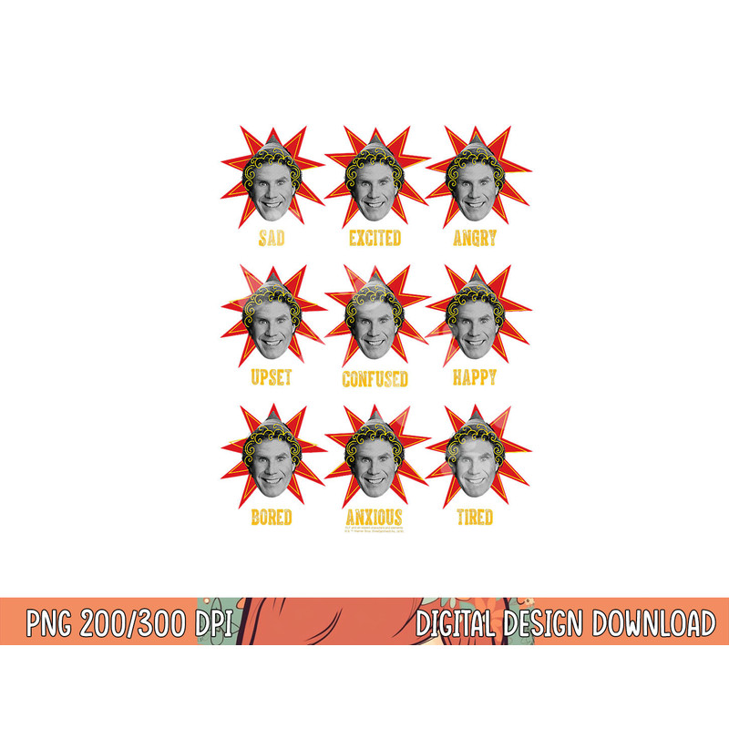 Elf Buddy s Faces png, sublimation .jpg