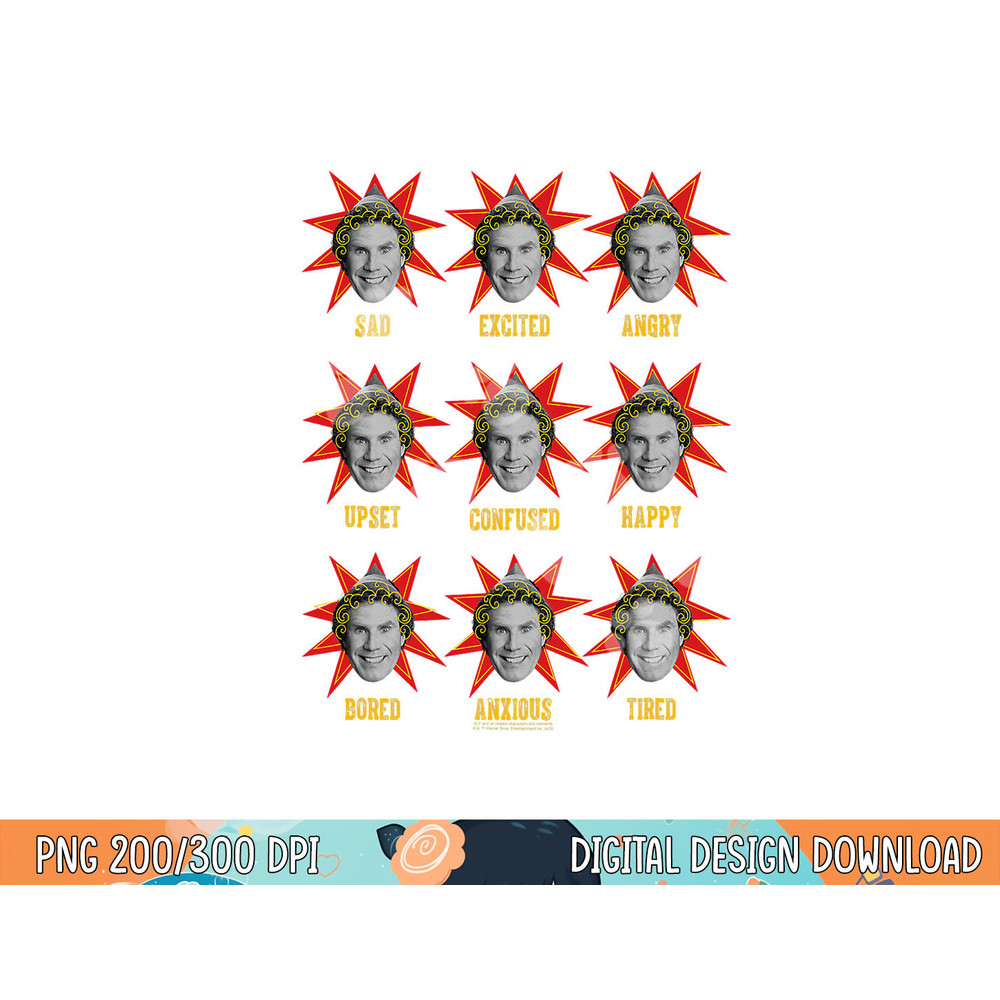 Elf Buddy s Faces  png, sublimation .jpg