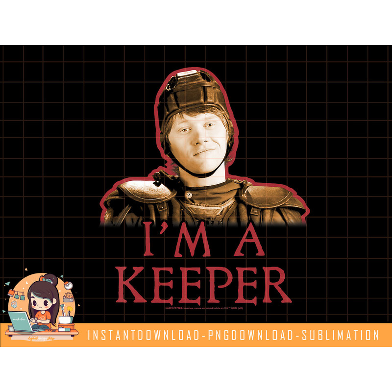 Kids Harry Potter Ron Weasley Im A Keeper Portrait png, sublimate, digital download.jpg