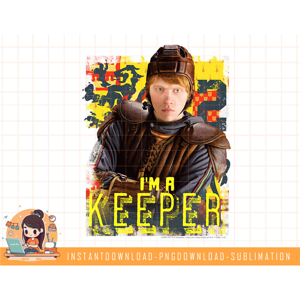 Kids Harry Potter Ron Weasley Im A Keeper Poster png, sublimate, digital download.jpg