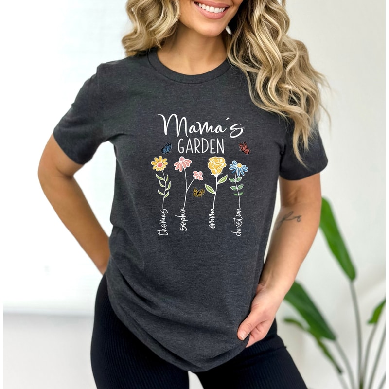 Custom Mothers Day Shirt, Personalized Mom Gift, Mothers Day Gift, Mama's Garden T-Shirt, Customized Mom Tee, Mother Gift, Gift from Son - 2.jpg