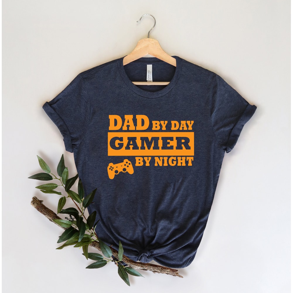 Dad by Day, Gamer by Night Shirt,Gift for Grandpa Shirt,New Dad Shirt,Dad Shirt,Daddy Shirt,Father's Day Shirt,Best Dad shirt,Gift for Dad - 1.jpg