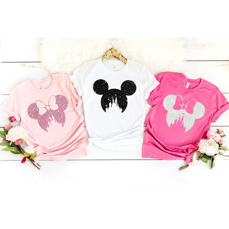 Disney Family Shirt,Disney Shirt for Women,Disney Ear Shirt,Disney Mickey Silhouette Shirt,Tshirt for KidsDisney Glitter Minnie Shirt - 2.jpg
