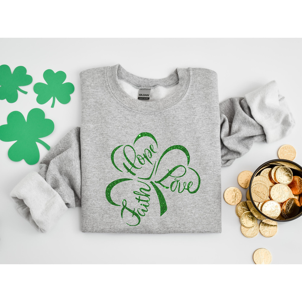 Faith Hope Love Shamrock Shirt, Womens Irish Shirt, Lucky Woman Shirt, Shamrock Shirt, St Patrick Day Shirt, Lucky Shirt, Irish Gifts - 2.jpg