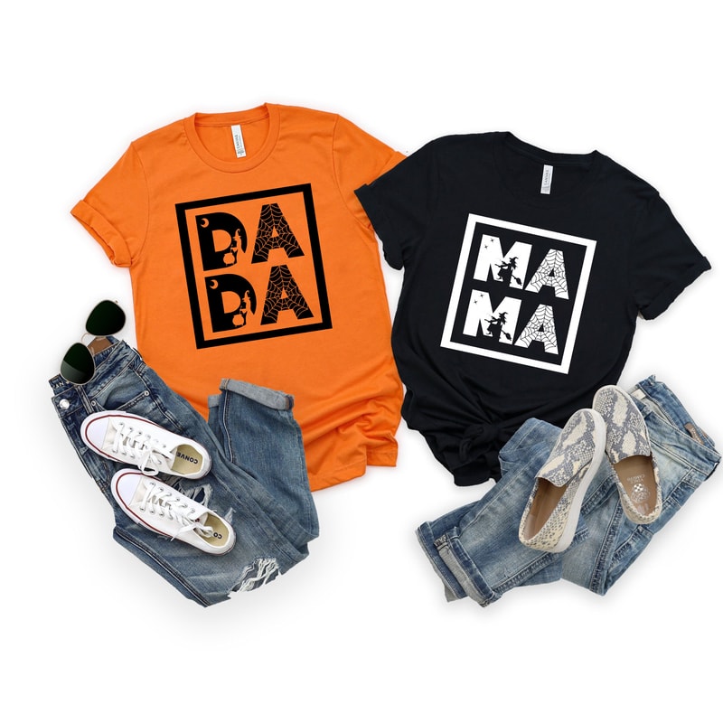 Family Halloween Shirt, Dada Shirt, Mama Shirt, Matching Halloween Shirts, Funny Halloween, Halloween Gift, Couples Halloween Party - 2.jpg