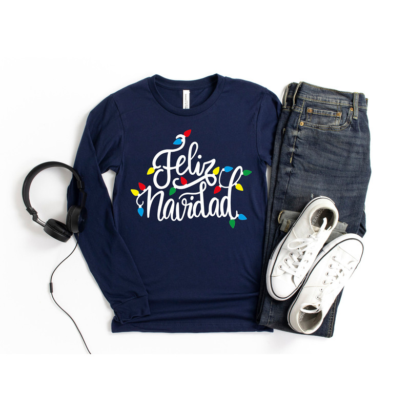 Feliz Navidad Shirt, Spanish Merry Christmas Shirt, Christmas lights Shirt, Christmas Family Matching, Cute family shirt, Christmas 2021 - 2.jpg