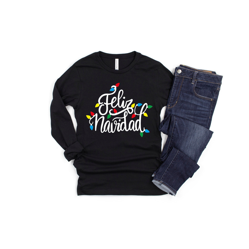 Feliz Navidad Shirt, Spanish Merry Christmas Shirt, Christmas lights Shirt, Christmas Family Matching, Cute family shirt, Christmas 2021 - 4.jpg