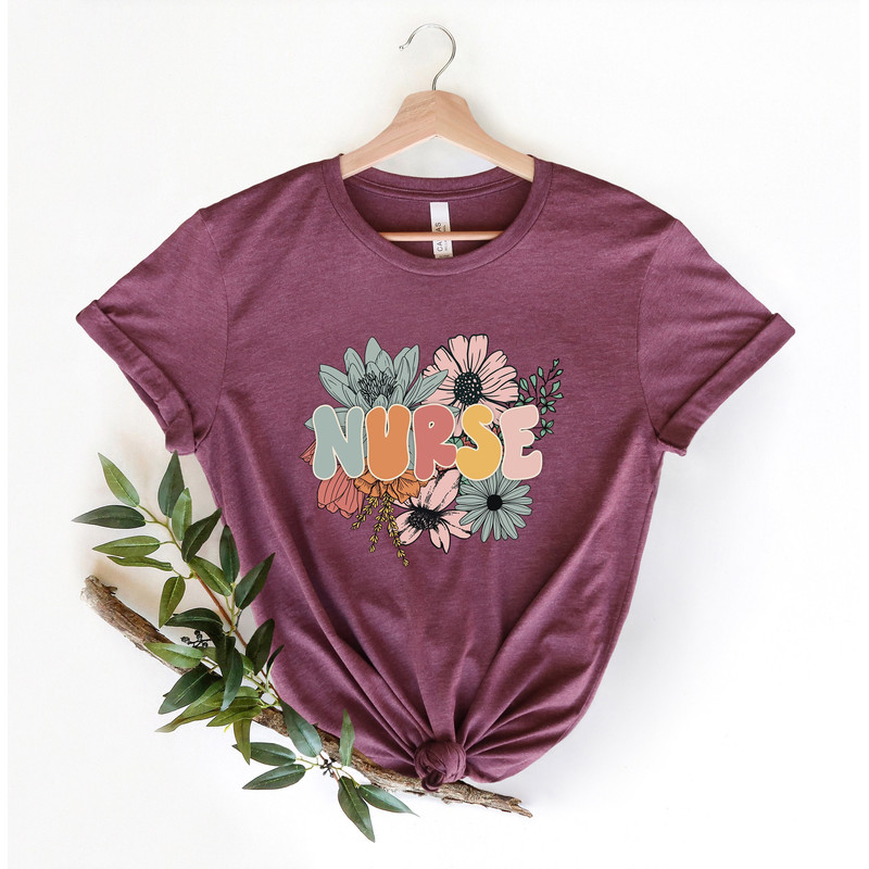 Flower Nurse Shirt, Strong Nurse Team Shirt, Nurse T-Shirt, Nurse Gifts, Nurse tshirt, Nurse Squad Shirt, Nurse Team Shirt, Nurse Tee - 1.jpg