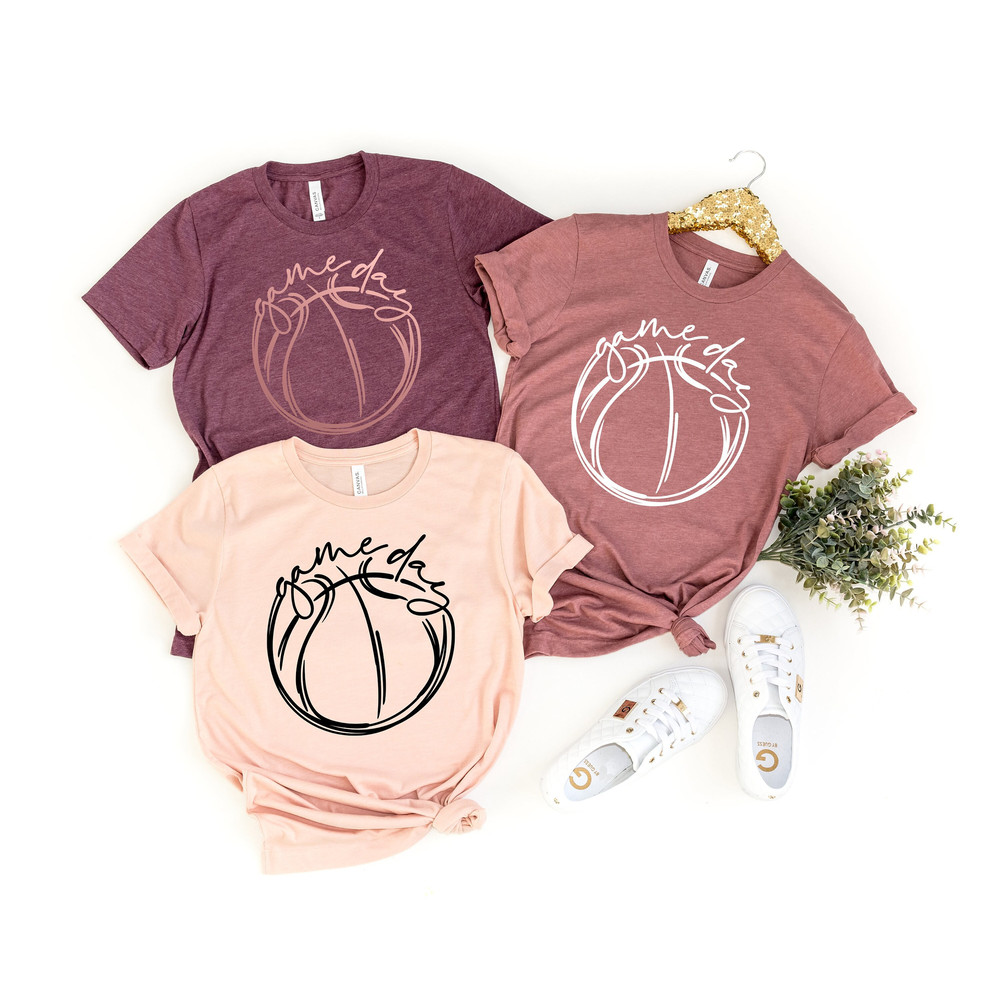 Game day Shirt,Game Day Vibes, Basketball Shirt, Womens Basketball Shirt, Womens Basketball Tee, Sunday Basketball Shirt,Sports Shirt - 1.jpg