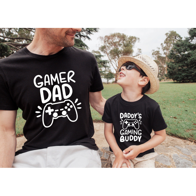 Gamer Dad Gamer Buddy Shirts, Family Matching Shirt, Dad-Son Game Day, Daddy shirt, Gamer Dad Shirt,Daddy and Me Shirt,Daddy Bithday Gift - 1.jpg