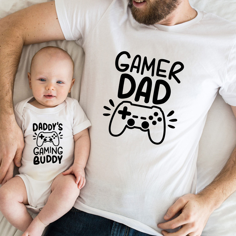 Gamer Dad Gamer Buddy Shirts, Family Matching Shirt, Dad-Son Game Day, Daddy shirt, Gamer Dad Shirt,Daddy and Me Shirt,Daddy Bithday Gift - 2.jpg