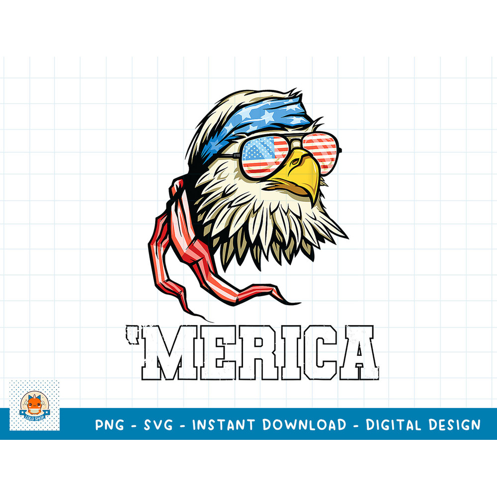 4th of July Merica USA Flag Bald Eagle Patriotic Veteran T-Shirt copy.jpg