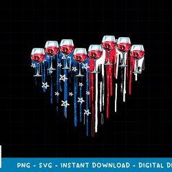 4th of july wine glasses heart american flag patriotic png