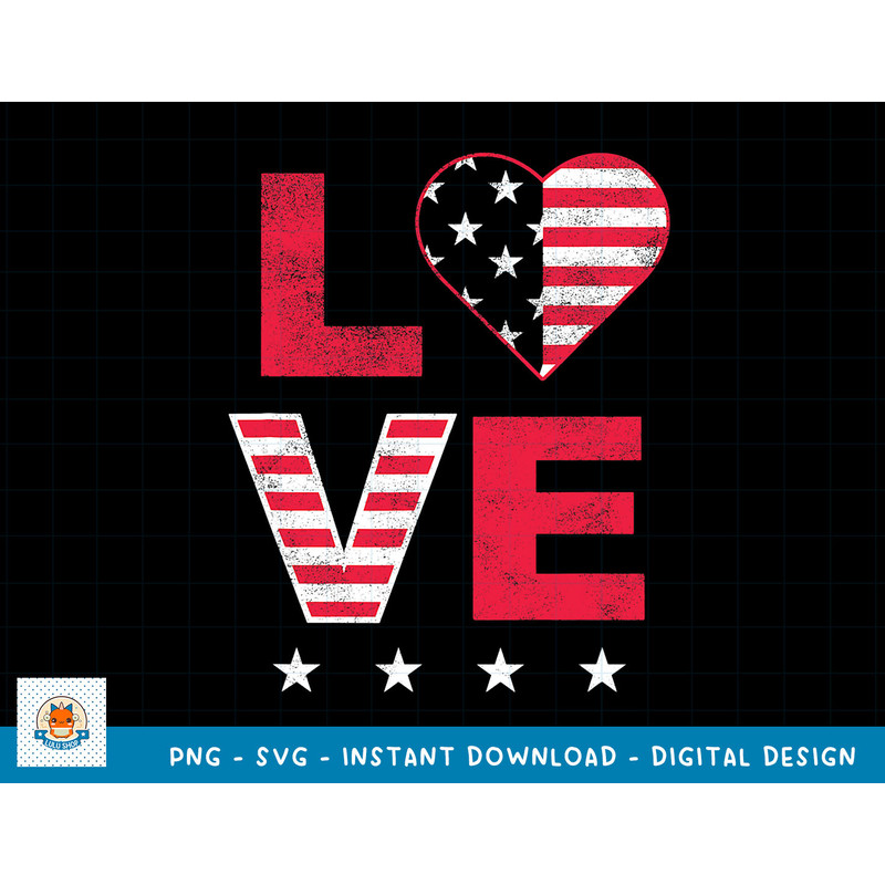 American Flag Heart Red White Blue Cute 4th of July Top T-Shirt copy.jpg