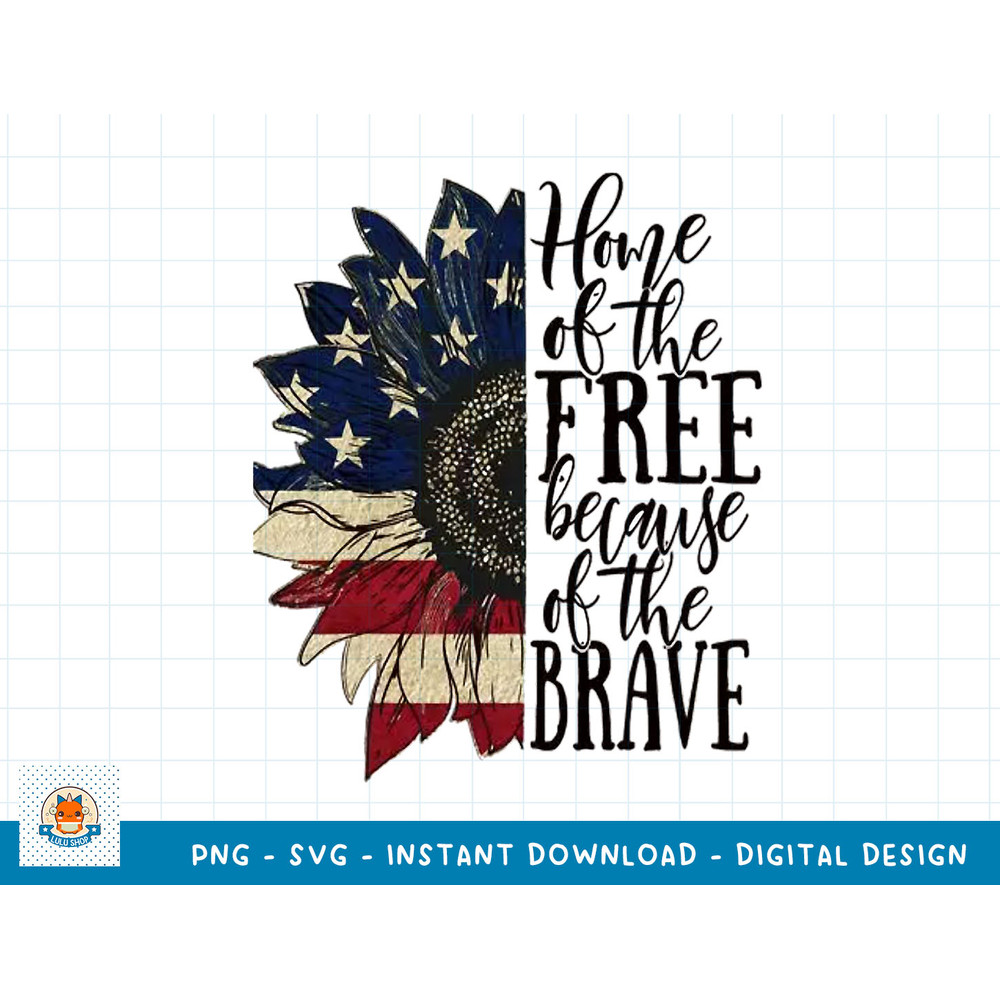 American Flag Patriot home of the free because of the brave T-Shirt copy.jpg